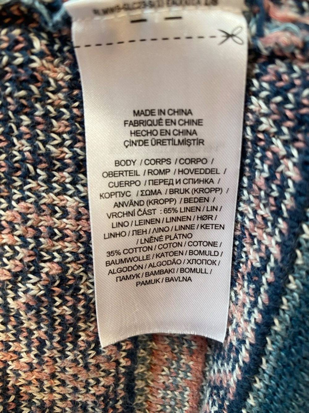 Lauren Ralph Lauren Linen Cotton Knit Cardigan Petite M Women's Boho Western - Picture 6 of 7
